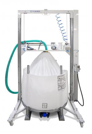 Fluid-Bag Tote Filling Station for flexible IBC tote tank