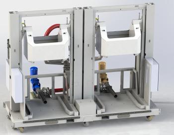 Fluid Bag transfer station for adhesives