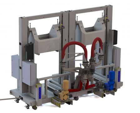 Fluid-Bag Transfer Station for 2 component adhesives 